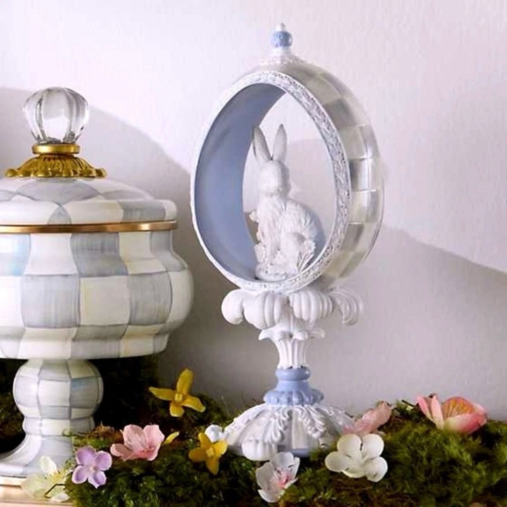 MacKenzie-Childs Blue and White Vanity Tray - Picture 3 of 4